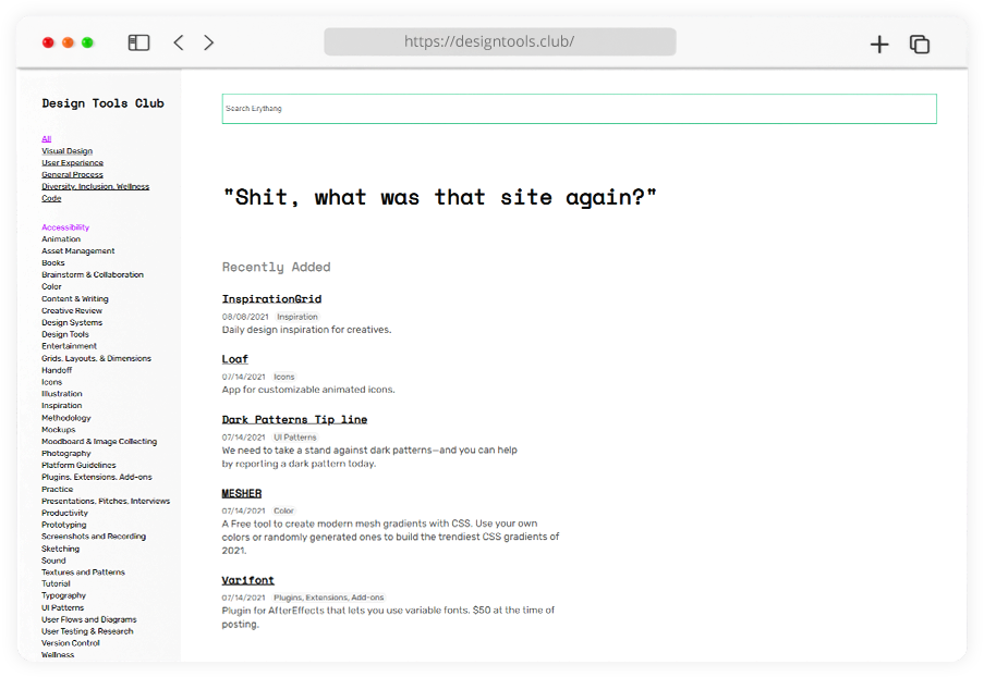 Design Resources Directory Sites 4 designtools
