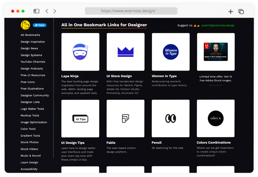 Design Resources Directory Sites 6 evernotedesign